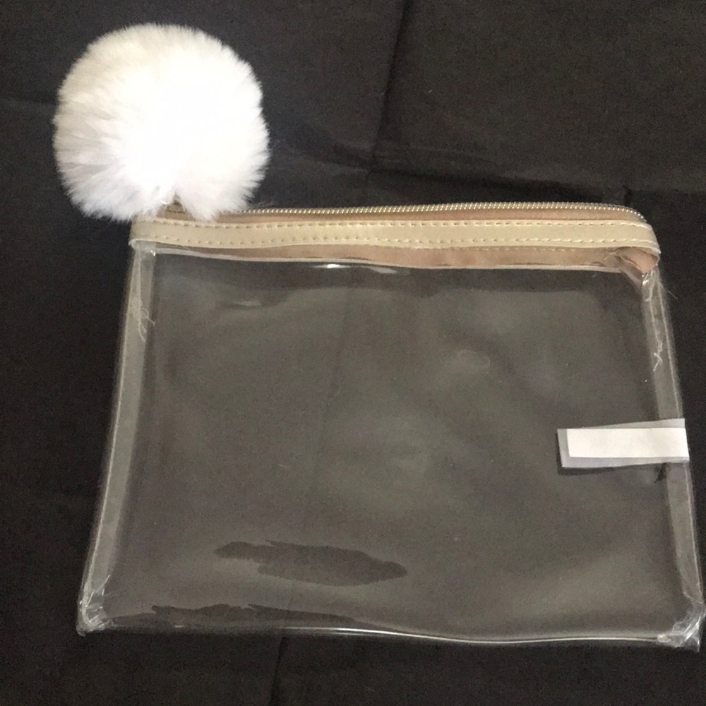 Macy’s clear puff makeup bag